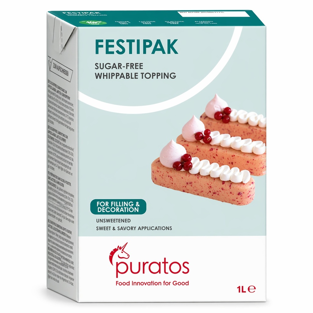 Puratos FestiPak - 1 Kg - ungesüßt - Kremsanti flüssig