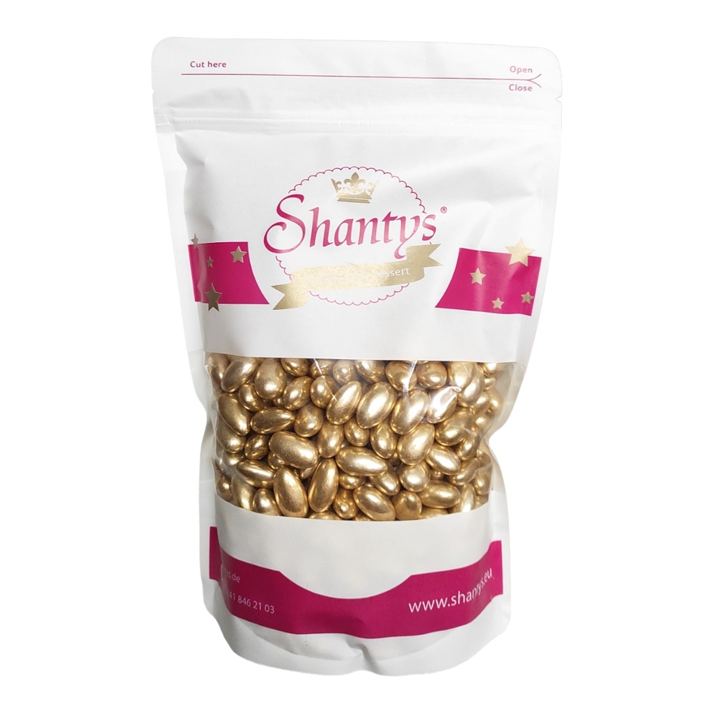 Mandel Dragee - GOLD glänzend - 1 Kg - Shantys