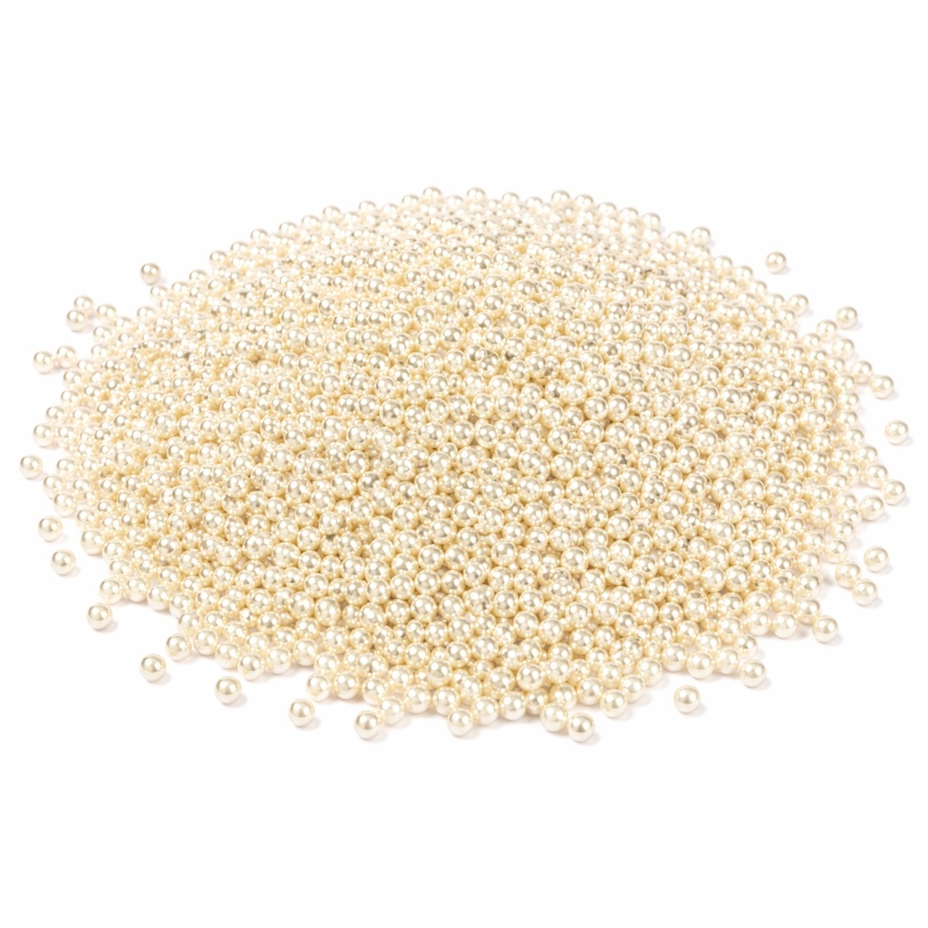 Zuckerperle 5 mm - CREMEWEISS glänzend - 1 Kg -  Shantys