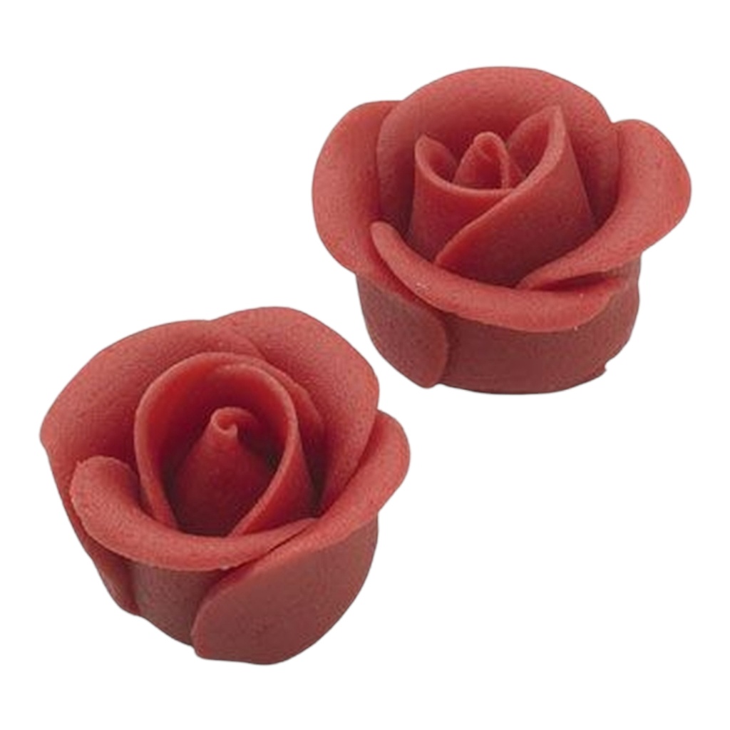 Marzipanrose ROT - 48 Stück