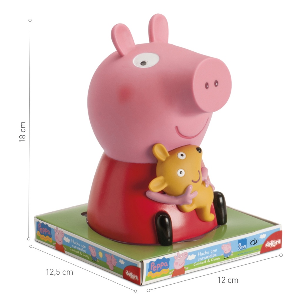 Peppa Pig / Peppa Wutz Spardose mit Süßigkeiten - Dekora