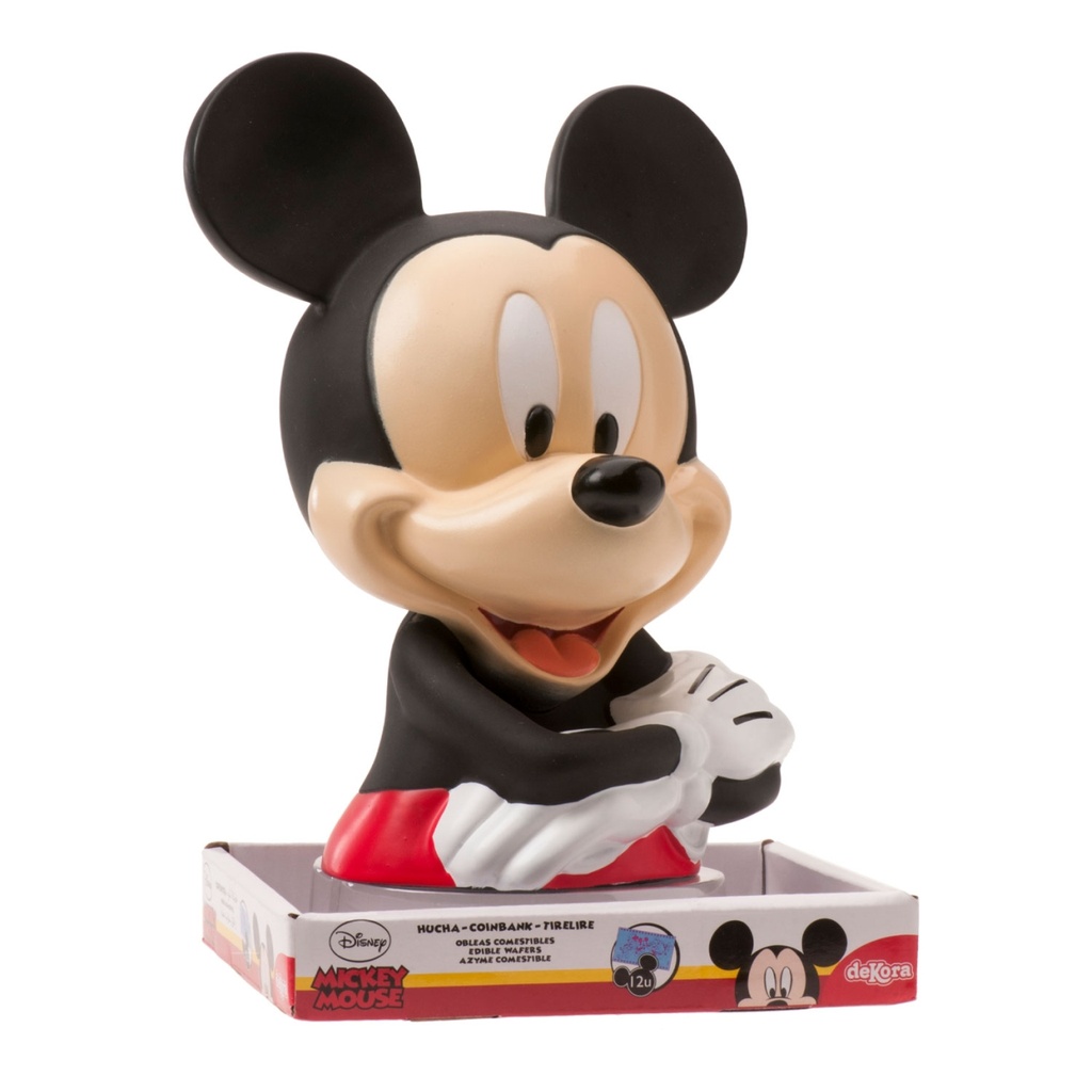 [14201] Mickey Mouse Spardose mit Wafer Geldscheinen - Dekora