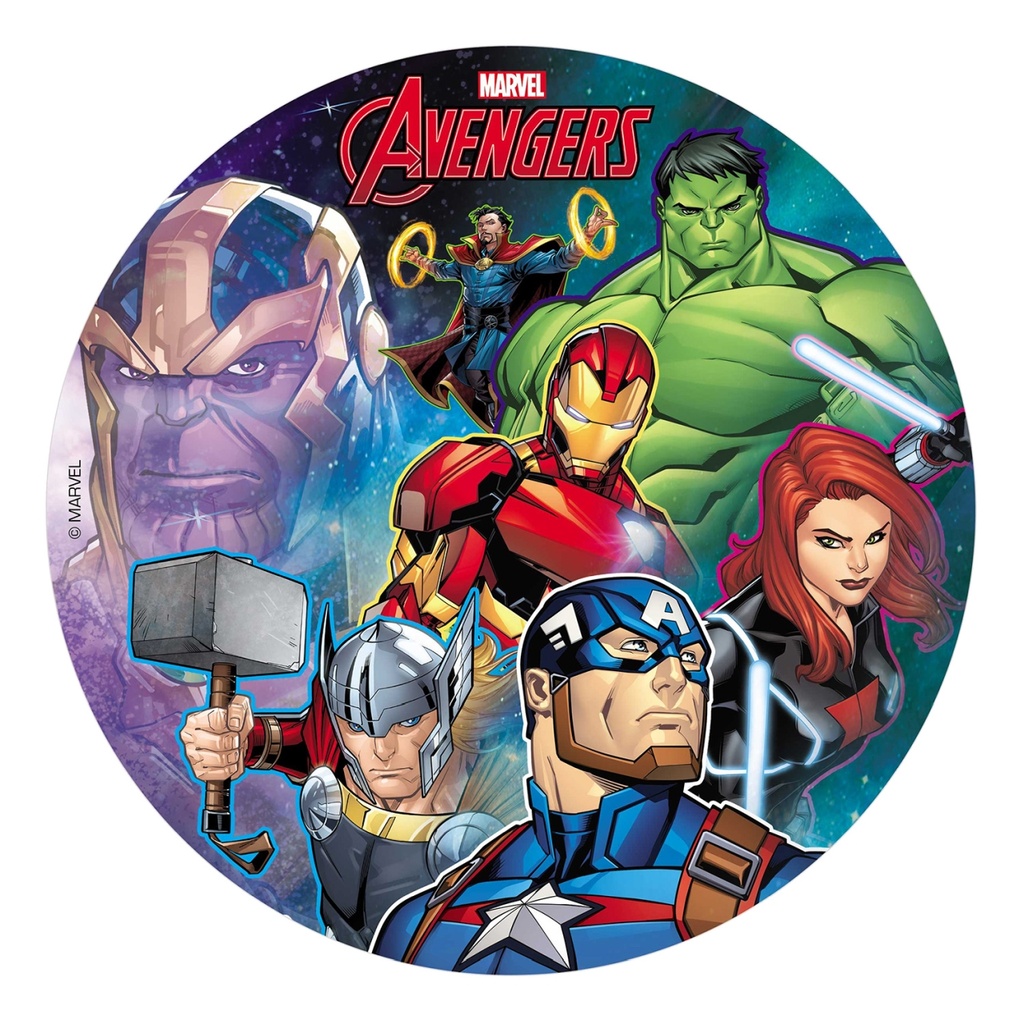 Tortenaufleger rund - Avengers - 20 cm - Dekora