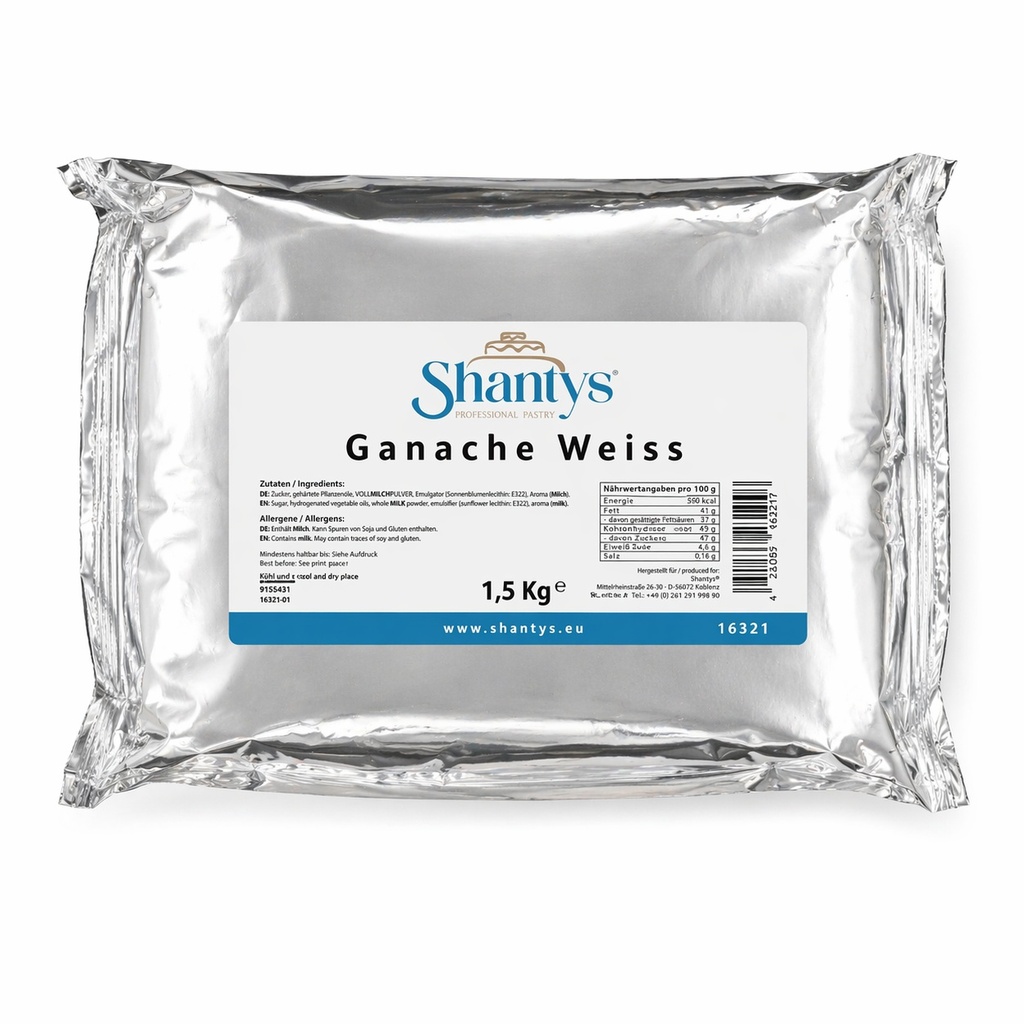 Ganache Weiss - 1,5 Kg