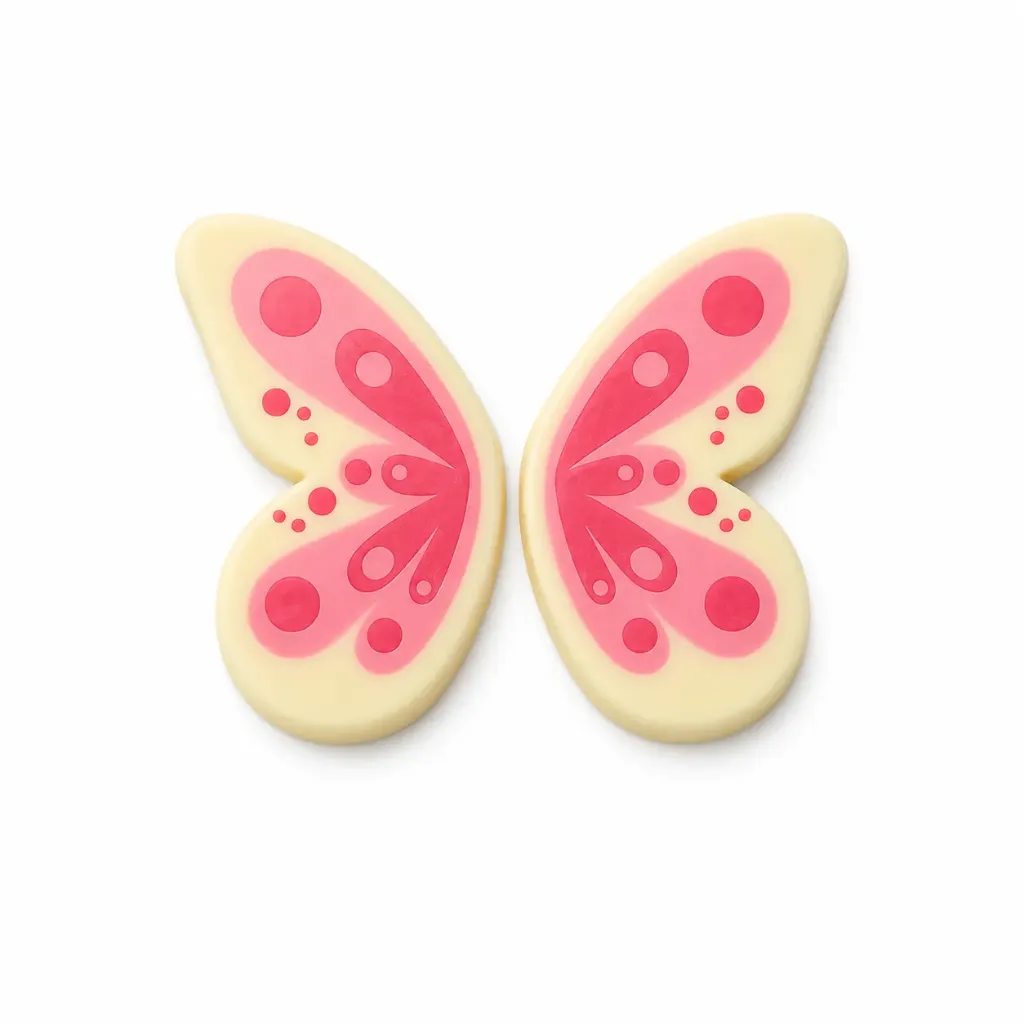 [16570] Choco Deco - Großer Schmetterling Argema - 90 Stück (40 x 30 mm) Shantys