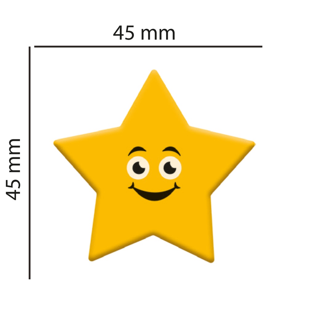 Choco Deco ECO - 240x Sternsmiley - gelb - Shantys
