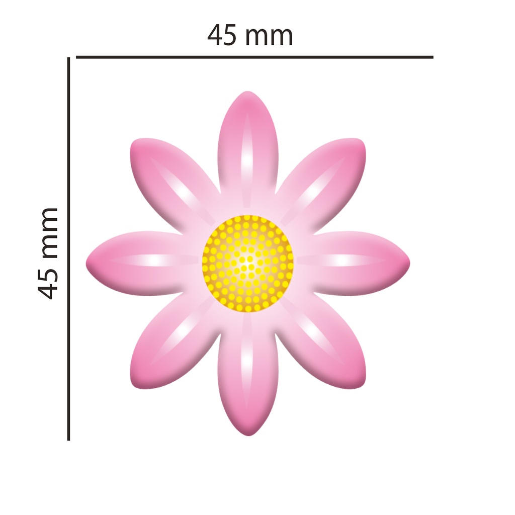 Choco Deco ECO - 288x Gänseblümchen pink - Shantys