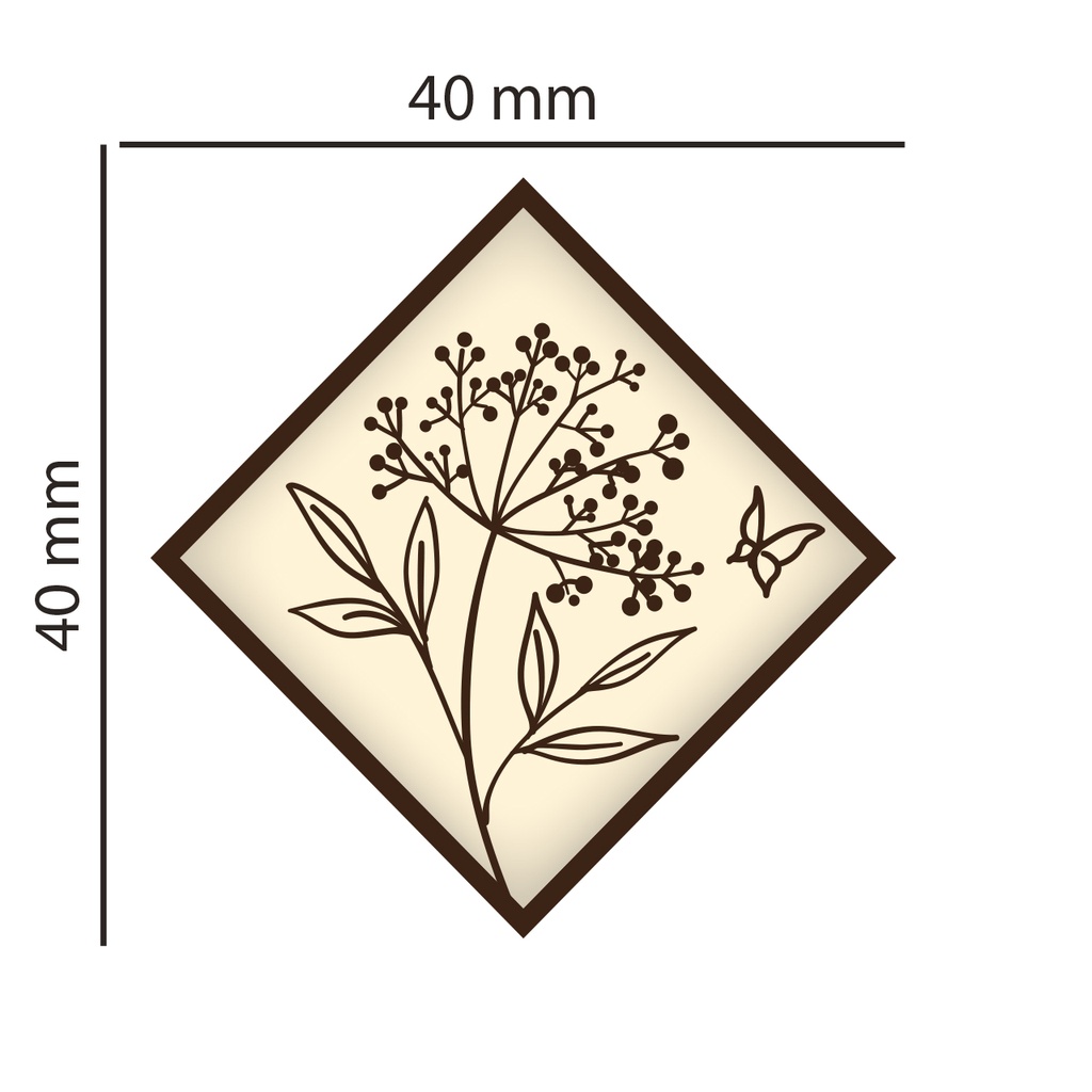 Choco Deco ECO - 288x Dekopflanz  Quadrat  Shantys