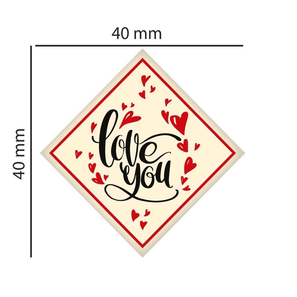 Choco Deco ECO - 288x Love You - Quadrat - Shantys