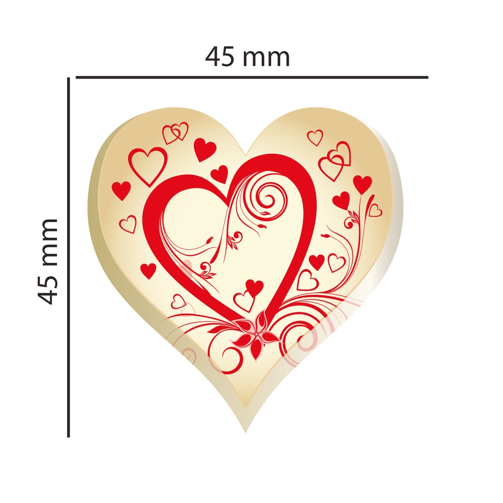 Choco Deco ECO - 288x - Herz - rot - Shantys