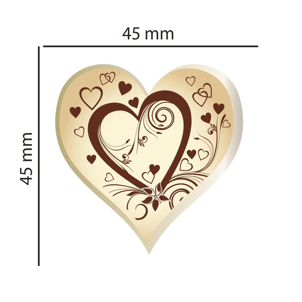 Choco Deco ECO - 288x - Herz - braun - Shantys