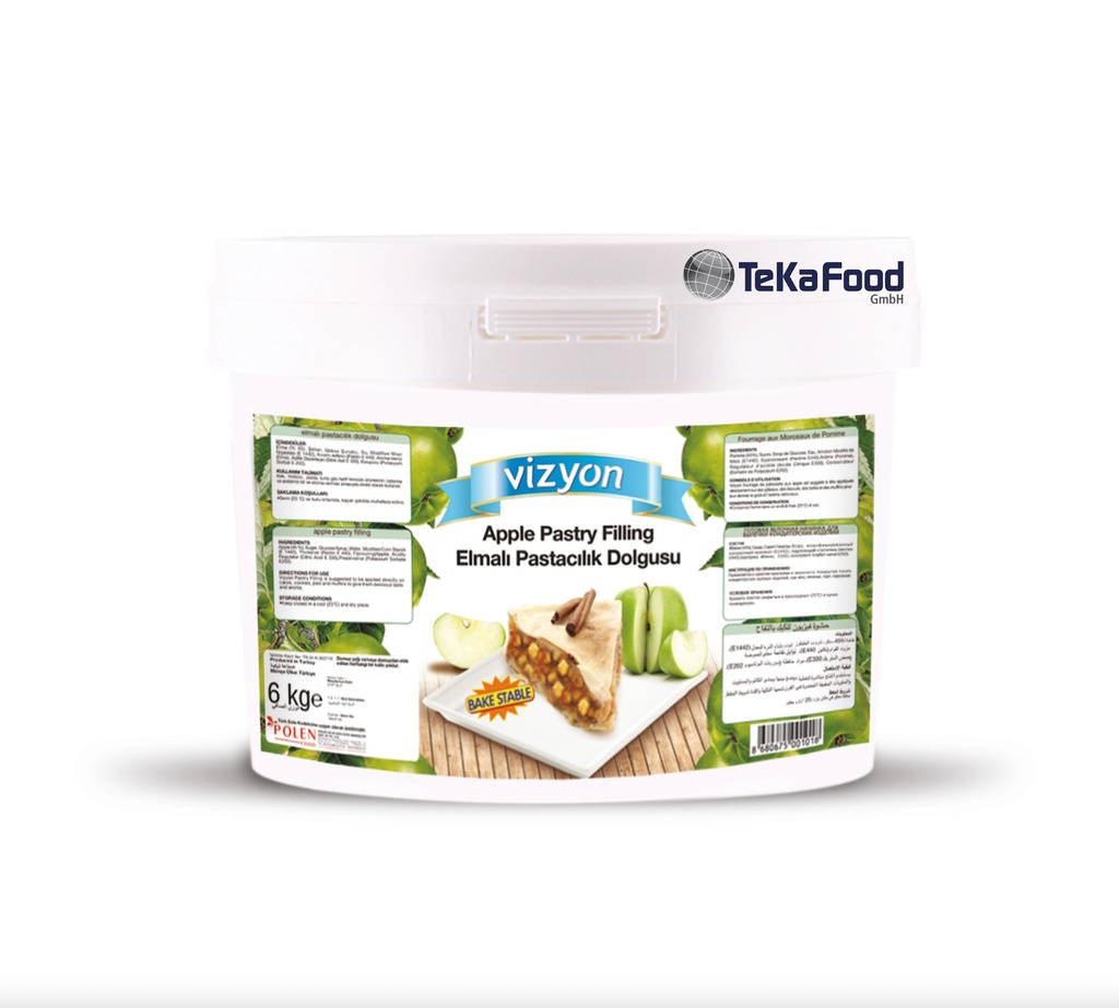 Fruchtfüllung - Apfel Stücke - 6 Kg   (ViZYON)