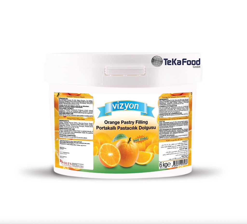 [53426] Fruchtfüllung - Orange Stücke - 6 Kg   (ViZYON)