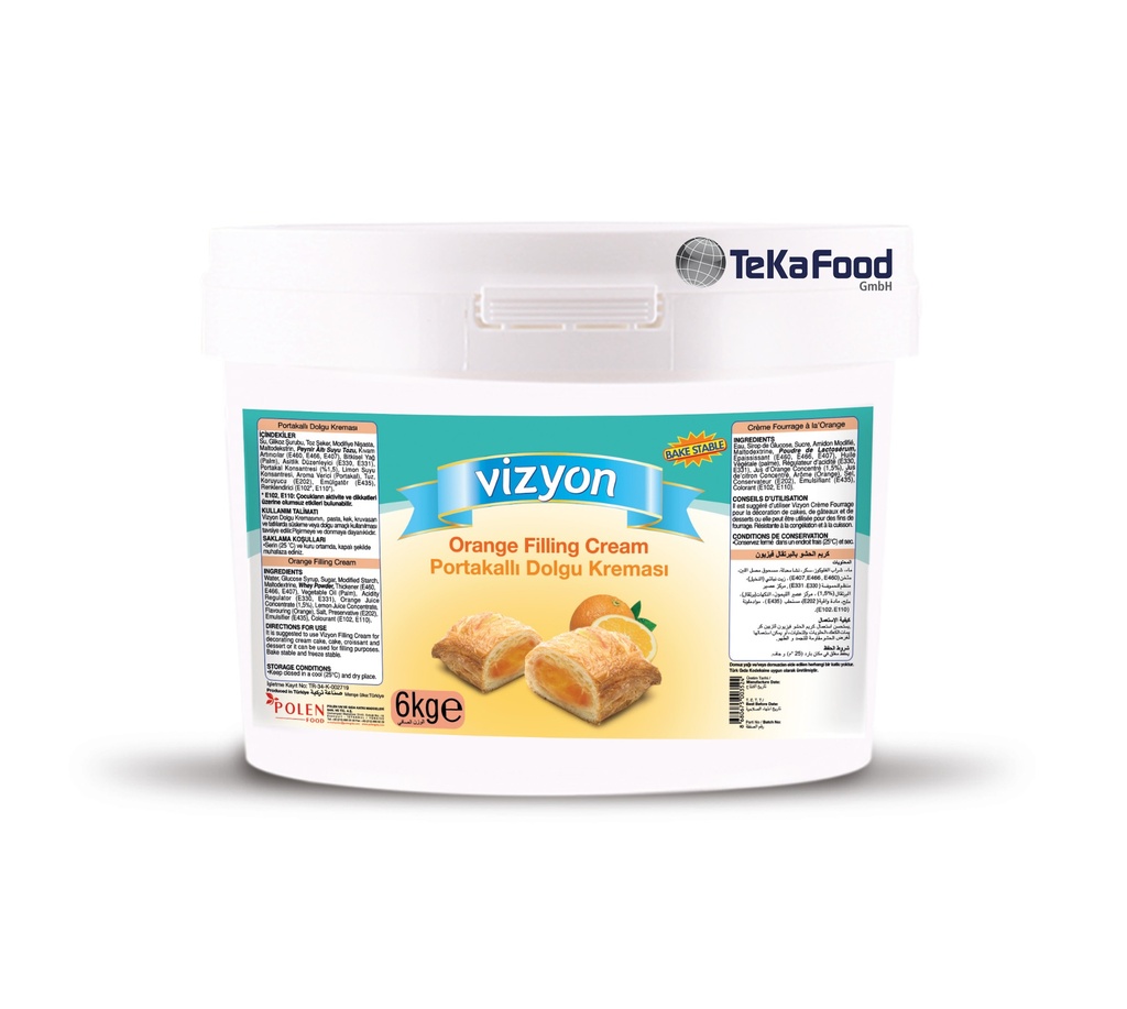 Cremefüllung ORANGE - 6 Kg   (ViZYON)