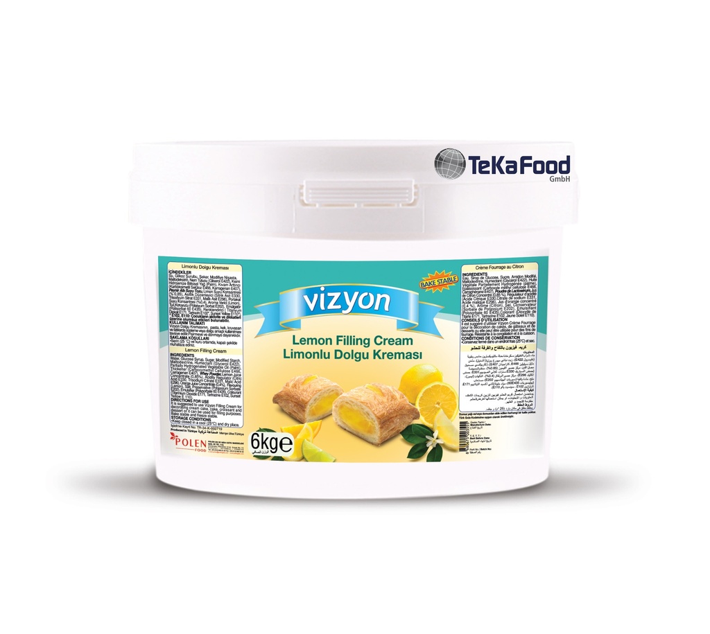 Cremefüllung ZITRONE - 6 Kg   (ViZYON)