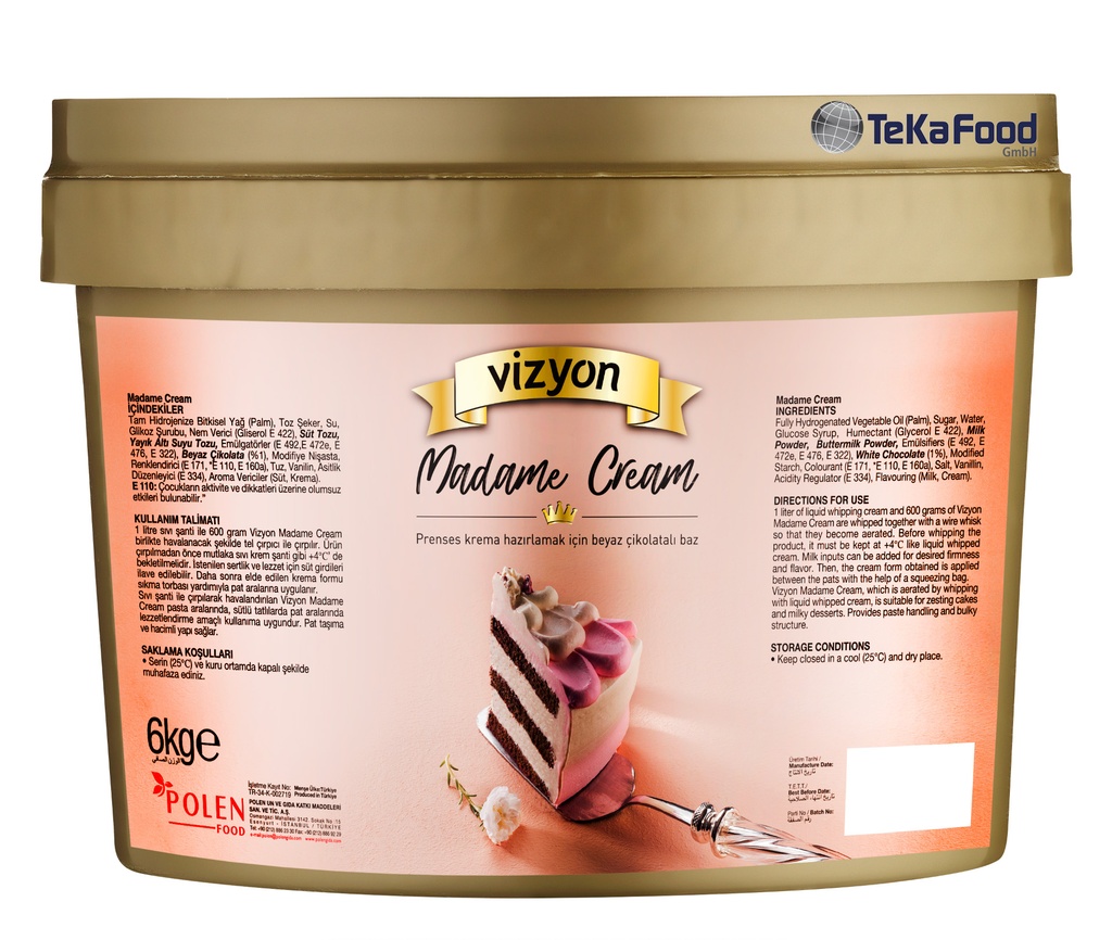 MADAME CREAM - Glasur - 6 Kg   (ViZYON)