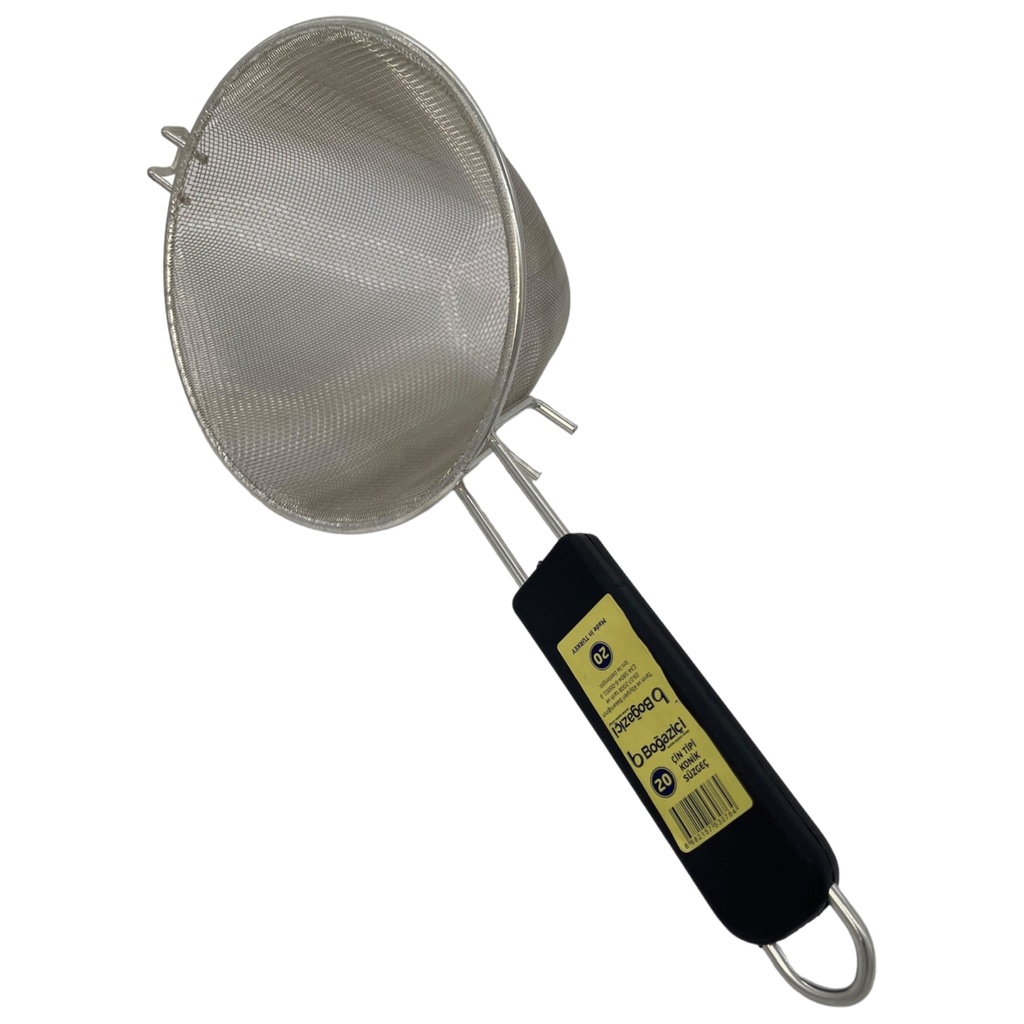 Spitzsieb mit Griff und Auslage Hacken premium Qualtität (verchromt) Ø20 cm