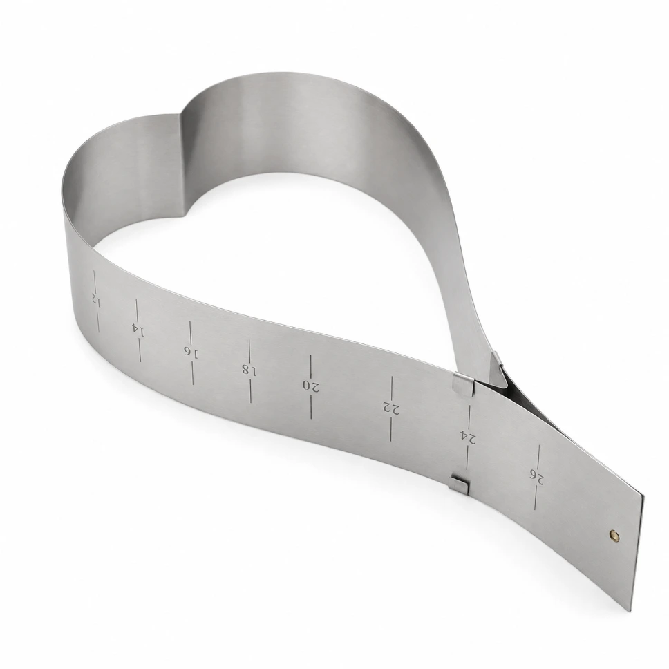 [55159] Backform / Tortenring Herz verstellbar Ø 9-24 cm