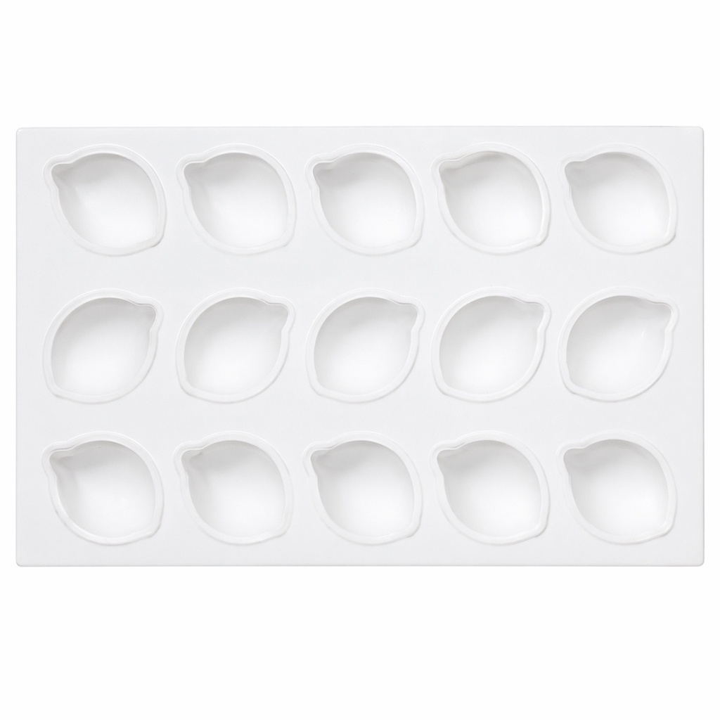 Silikonform Zitrone 15er - (29,5 x 17 x 2,7 cm) (-40°-+260°C)