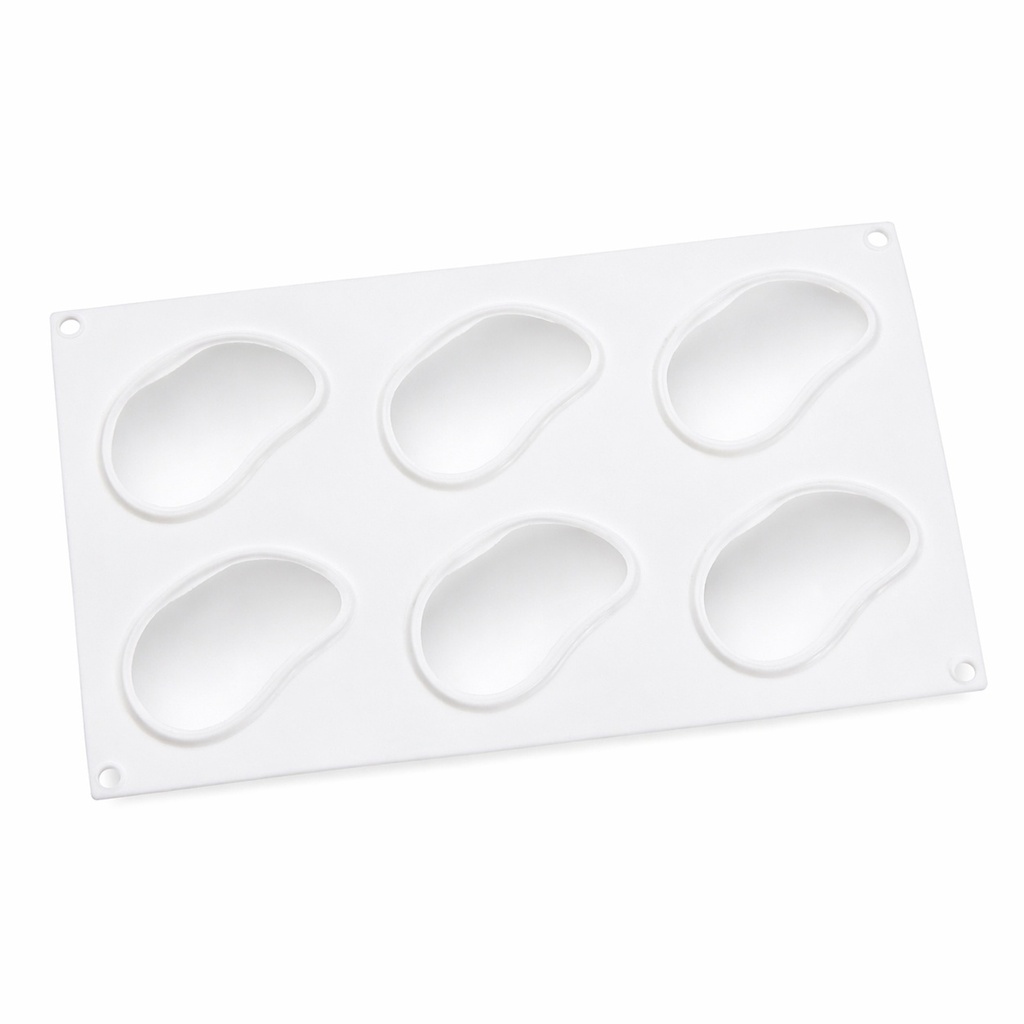 Silikonform Mango 6er - (28 x 17 x 3,8 cm) (-40°-+260°C)