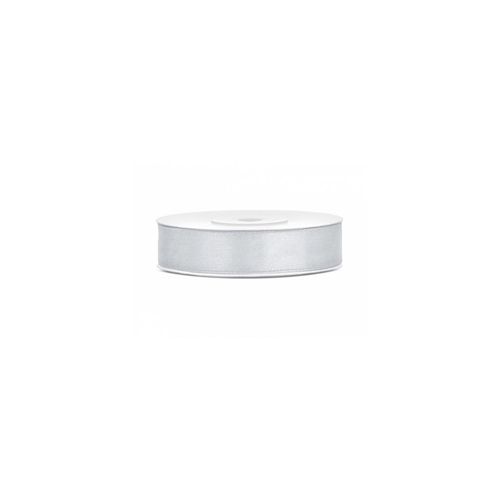 Ballonband - Satin - 25 m - 12mm - Silber