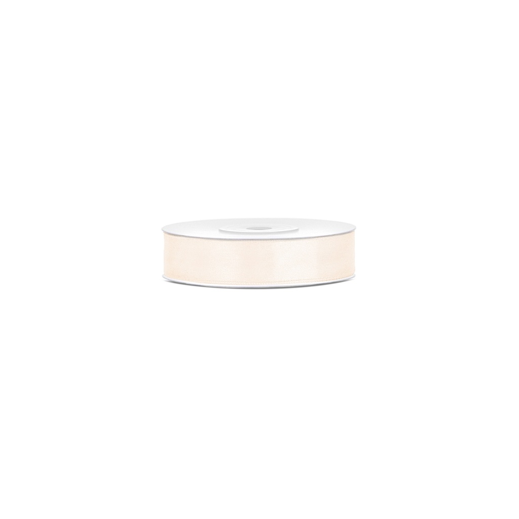 Ballonband - Satin - 25 m - 12mm - Creme