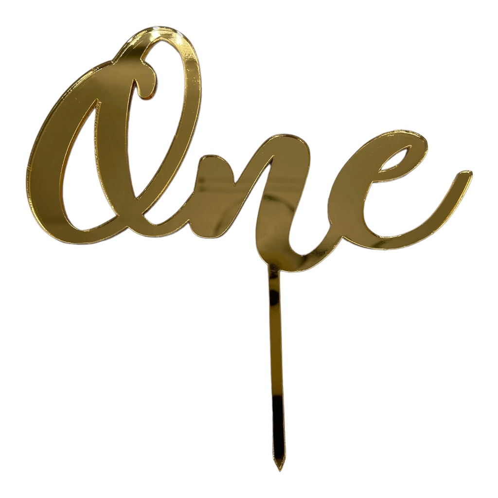 Cake Topper XXL - One -  GOLD - Acryl - Shantys