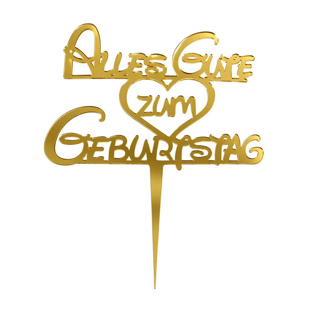 Cake Topper XXL - Alles Gute zum Geburtstag - GOLD