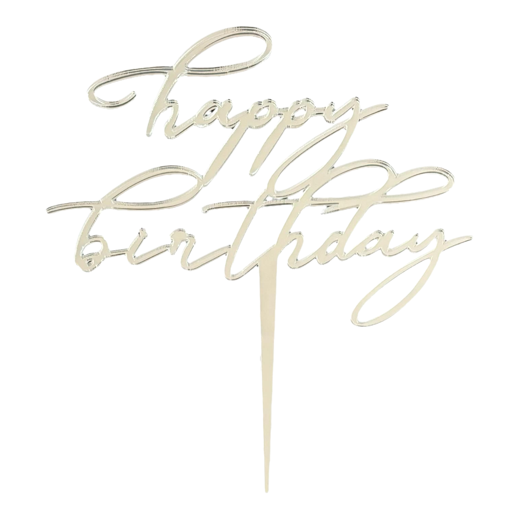 Cake Topper XXL - Happy Birthday No1 -  SILBER - Acryl - Shantys