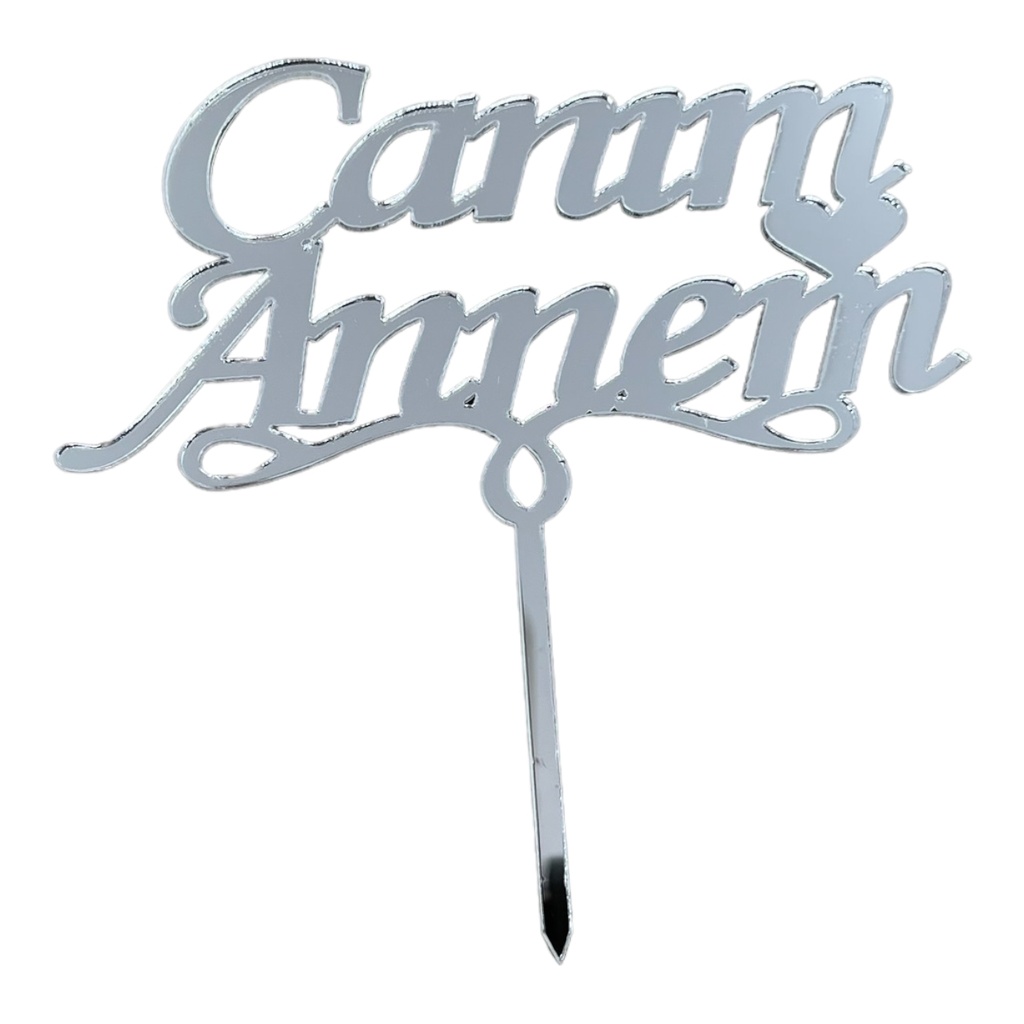 Cake Topper S - Canim Annem - SILVER - Acryl - Shantys