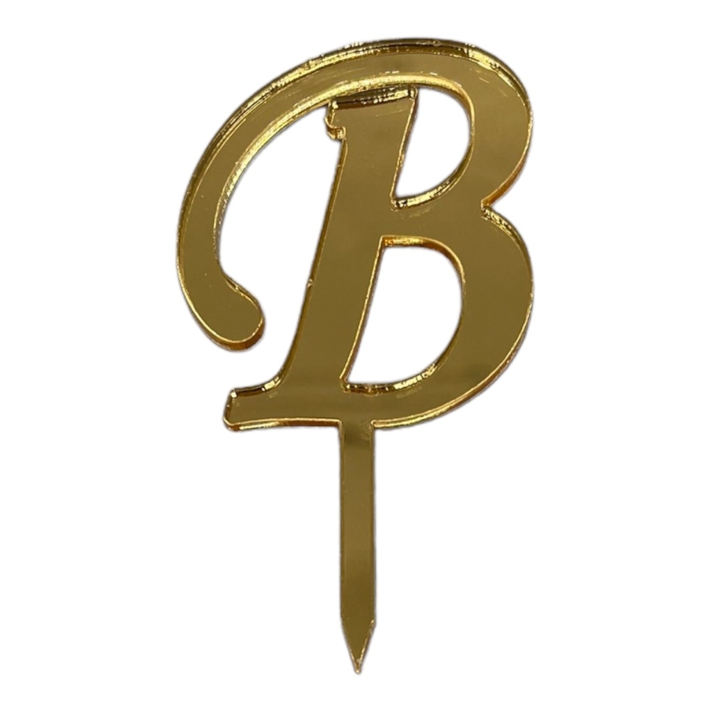 [83601] Cake Topper Buchstabe - B - GOLD - Acryl - Shantys
