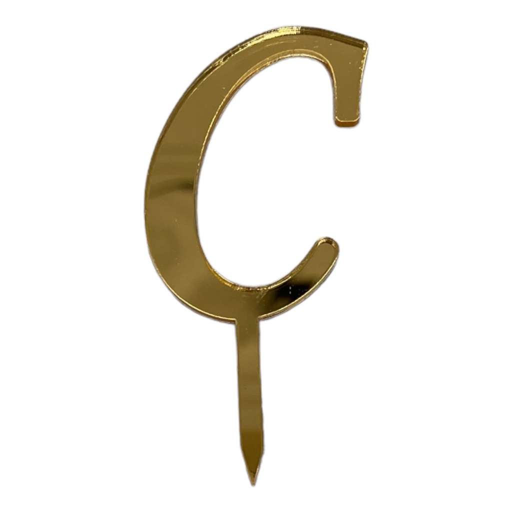 [83602] Cake Topper Buchstabe - C - GOLD - Acryl - Shantys