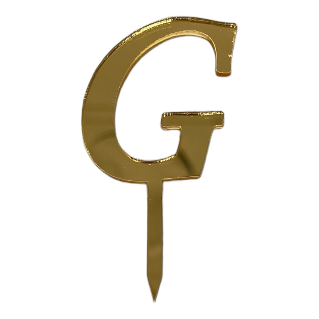 [83606] Cake Topper Buchstabe - G - GOLD - Acryl - Shantys