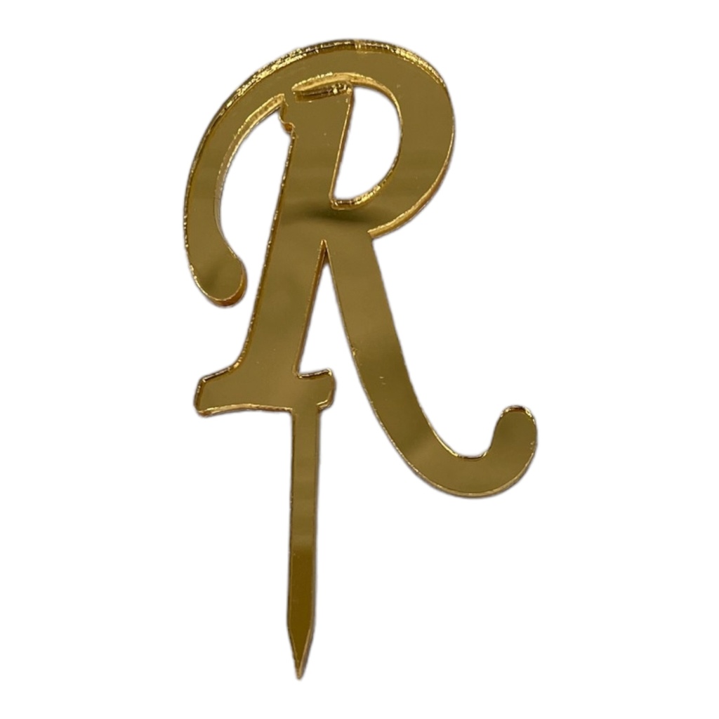 [83617] Cake Topper Buchstabe - R - GOLD - Acryl - Shantys