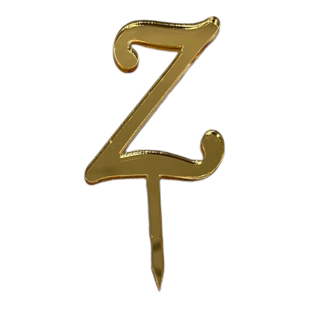 [83625] Cake Topper Buchstabe - Z - GOLD - Acryl - Shantys