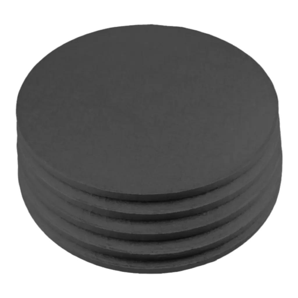 5 x Cake Drum ECO - 30 cm rund  SCHWARZ  (13 mm) - Cakeboard PACKMANIA