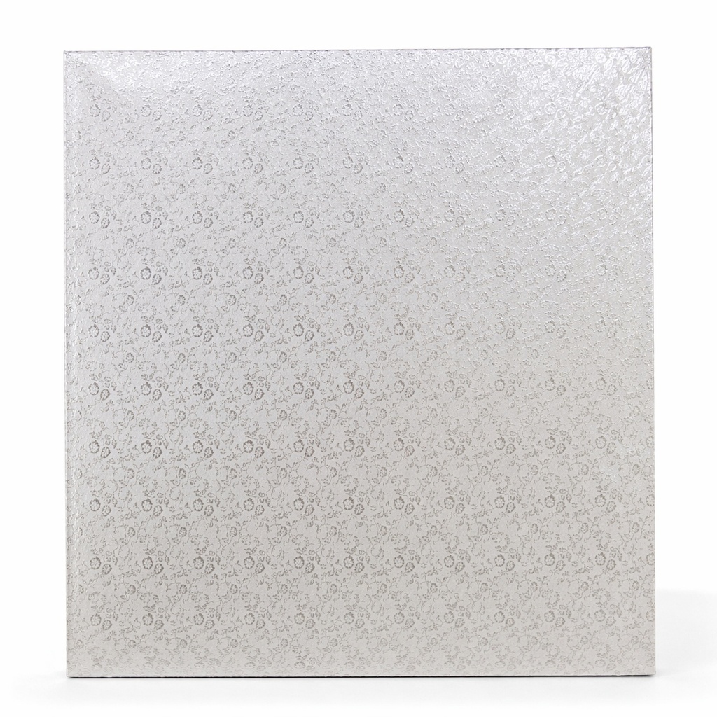 5 x Cake Drum ECO - 45x45 cm quadrat  SILBER (13 mm) - Cakeboard PACKMANIA