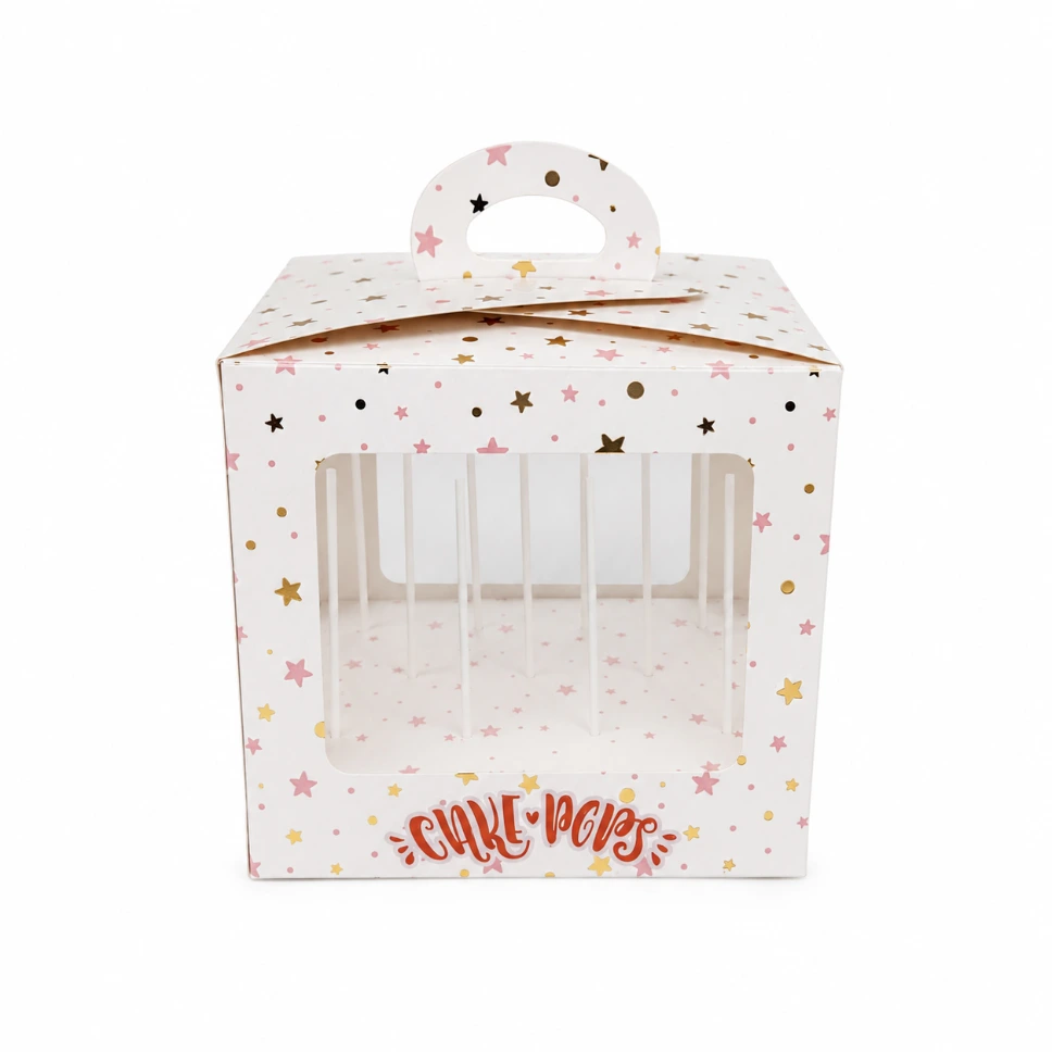 3 x Cake Pop Box - 11er -  mit Griff - Packmania
