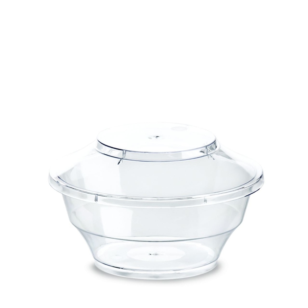 Becher mit Deckel - 200 cc - transparent  250 Stück - 10 cm Duchmesser