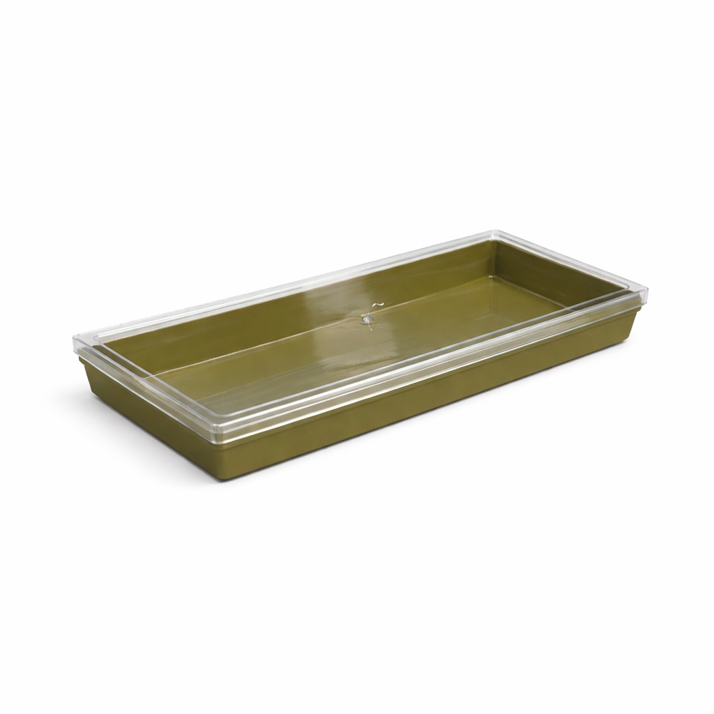 MAY 446 G - Plastikbox (120 Stück) - RECHTECK GOLD - 770 ml - 263x123x34mm - (Box+Deckel)