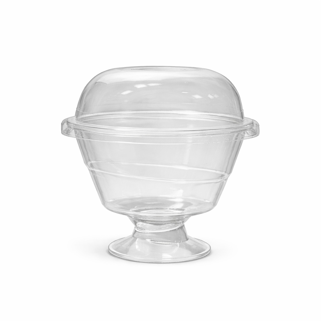 MAY 312 - Plastikbecher (500 Stück) - RUND - 215 ml - 75x110mm - (Becher+Deckel)
