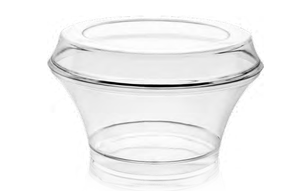 MAY 310 - Plastikbecher (400 Stück) - RUND - 300 ml - 120x75mm - (Becher+Deckel)