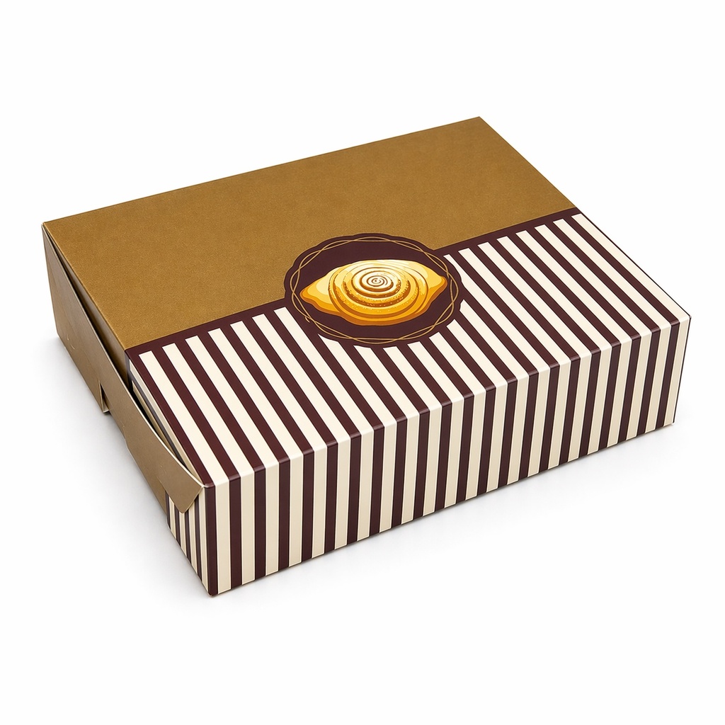 Keks Box - Gold/Beigebrown - K500 - 100 Stück