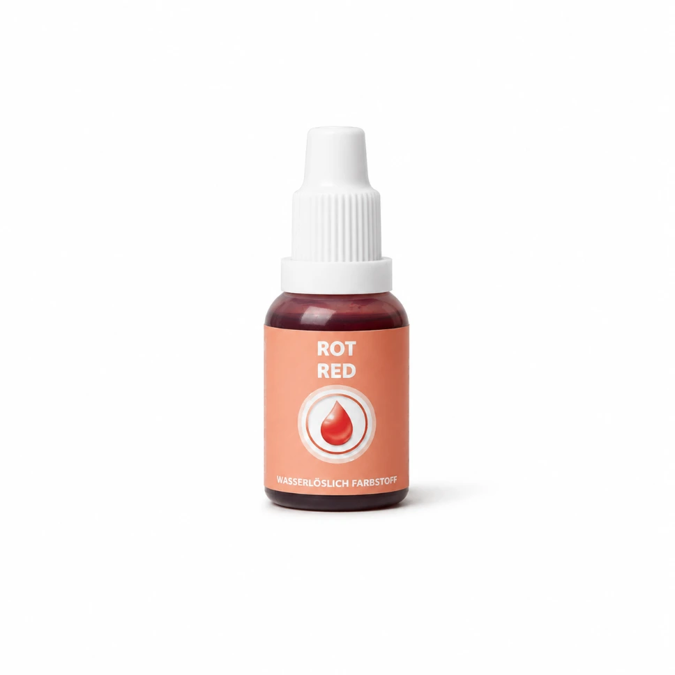 Flüssigfarbe wasserlöslich - ROT - 20 ml - (Food Colours)