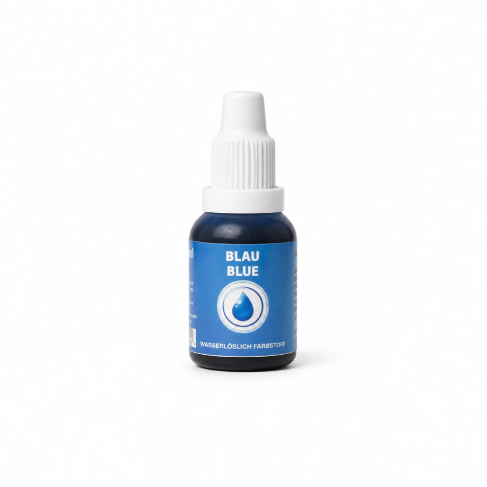 [10652] Flüssigfarbe wasserlöslich - BLAU - 20 ml - (Food Colours)