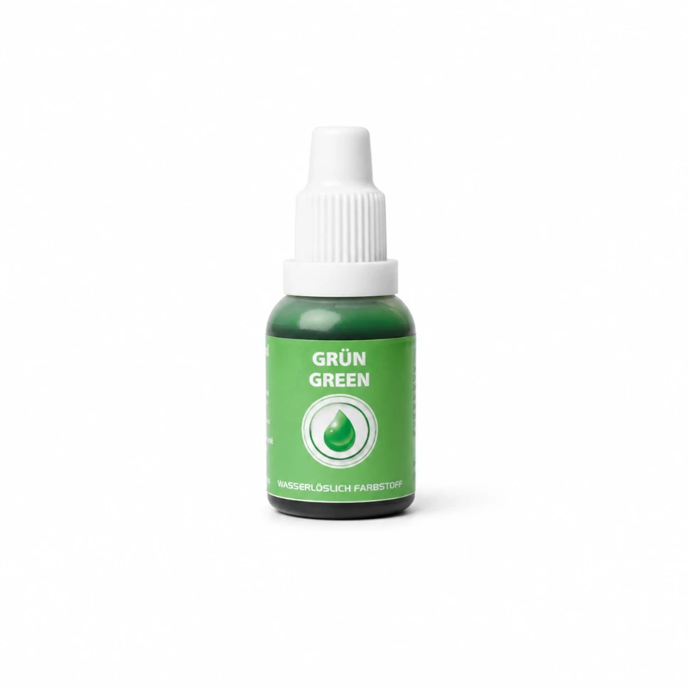 [10653] Flüssigfarbe wasserlöslich - GRÜN - 20 ml - (Food Colours)