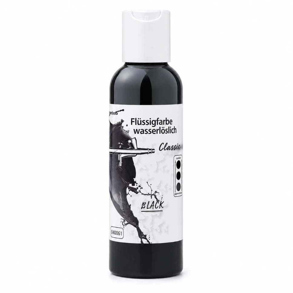 Flüssigfarbe wasserlöslich - SCHWARZ - 135 ml - (Food Colours)