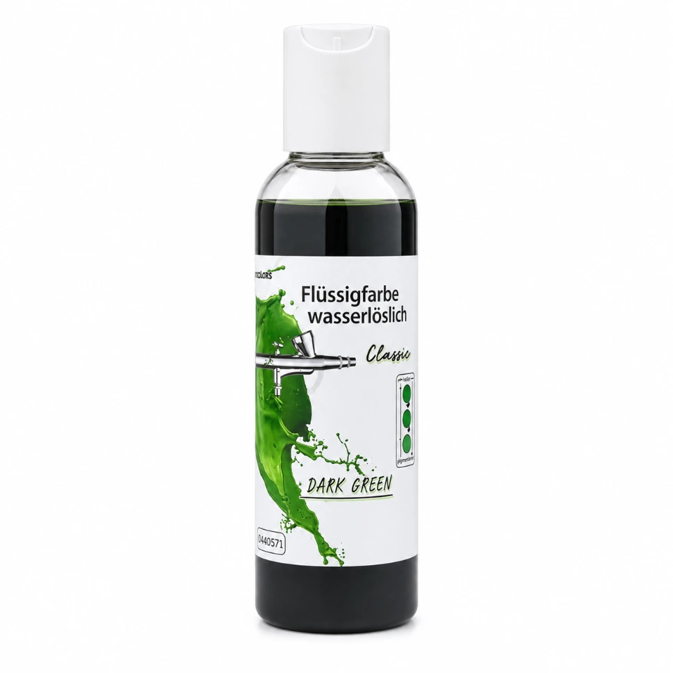 Flüssigfarbe wasserlöslich - DUNKELGRÜN - 135 ml - (Food Colours)