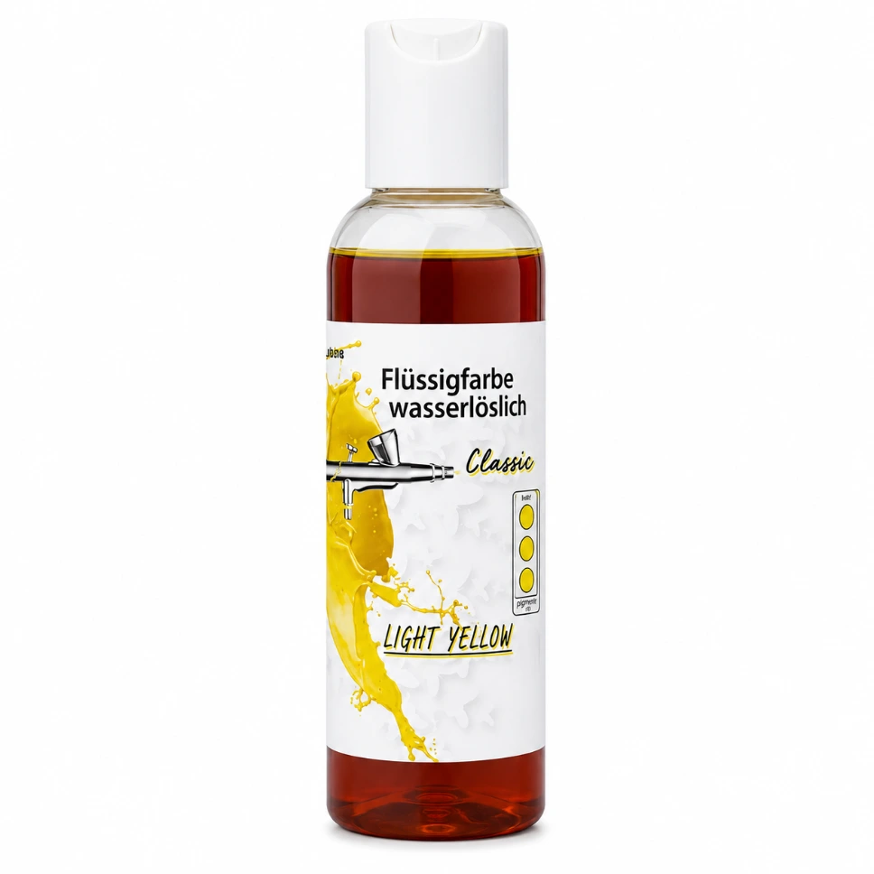 Flüssigfarbe wasserlöslich - HELLGELB - 135 ml - (Food Colours)